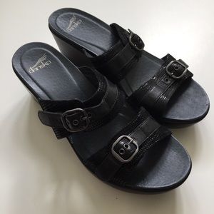 Dansko Black Clog Sandals Size 40